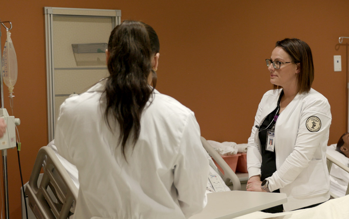 Pierpont LPN students learn about treatment care.